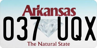 AR license plate 037UQX
