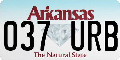 AR license plate 037URB