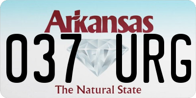 AR license plate 037URG