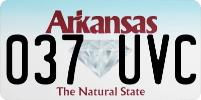AR license plate 037UVC