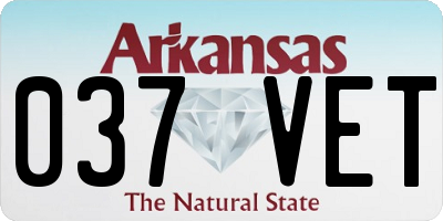 AR license plate 037VET
