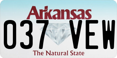 AR license plate 037VEW