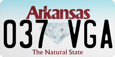 AR license plate 037VGA