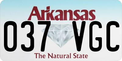AR license plate 037VGC