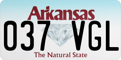 AR license plate 037VGL