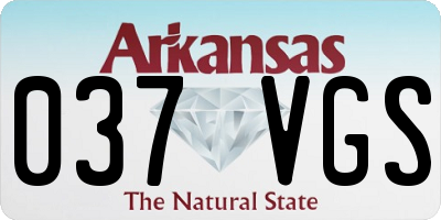 AR license plate 037VGS