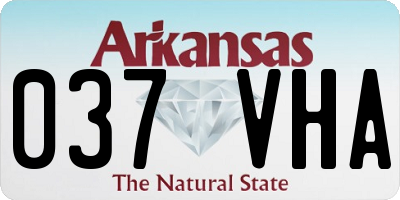AR license plate 037VHA