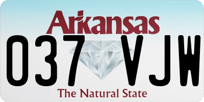 AR license plate 037VJW