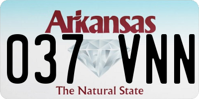 AR license plate 037VNN