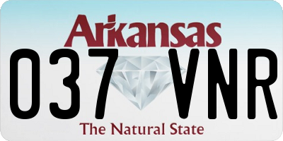 AR license plate 037VNR