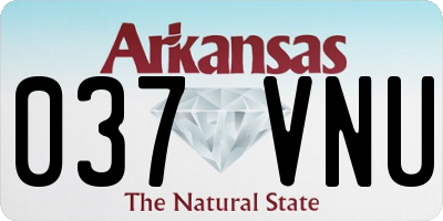 AR license plate 037VNU