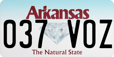 AR license plate 037VOZ
