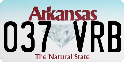 AR license plate 037VRB