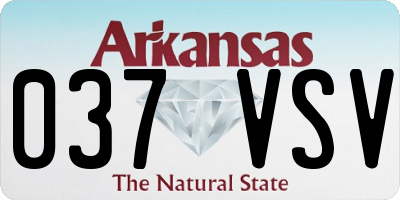 AR license plate 037VSV
