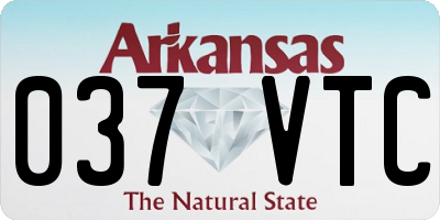 AR license plate 037VTC