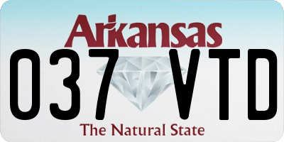 AR license plate 037VTD