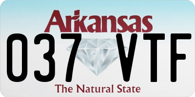 AR license plate 037VTF