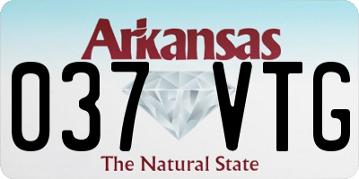 AR license plate 037VTG