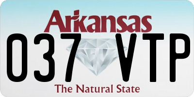 AR license plate 037VTP