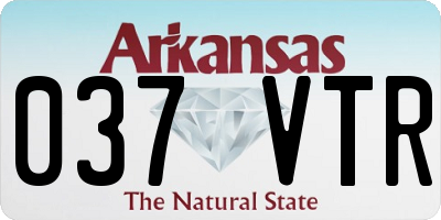 AR license plate 037VTR