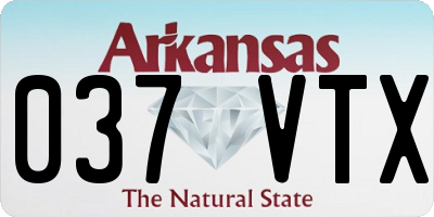 AR license plate 037VTX