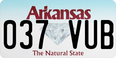 AR license plate 037VUB