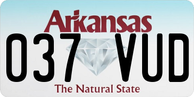 AR license plate 037VUD