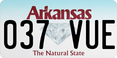 AR license plate 037VUE