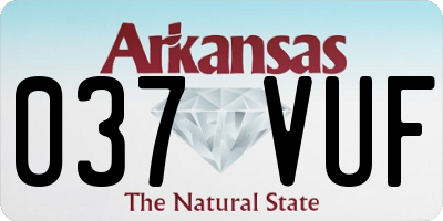 AR license plate 037VUF