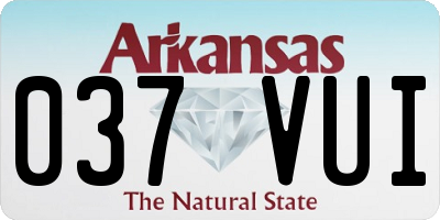 AR license plate 037VUI