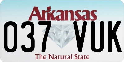 AR license plate 037VUK
