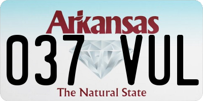 AR license plate 037VUL
