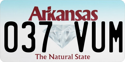 AR license plate 037VUM