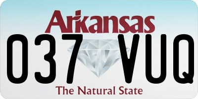 AR license plate 037VUQ
