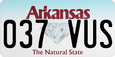 AR license plate 037VUS