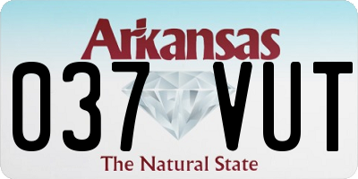 AR license plate 037VUT