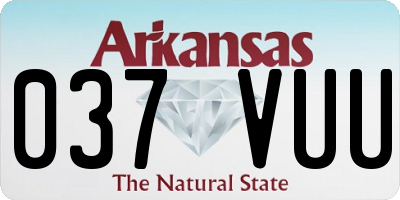 AR license plate 037VUU
