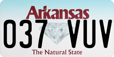 AR license plate 037VUV