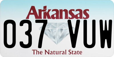 AR license plate 037VUW