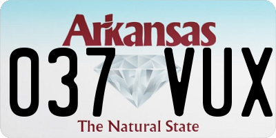 AR license plate 037VUX