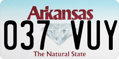 AR license plate 037VUY