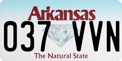 AR license plate 037VVN