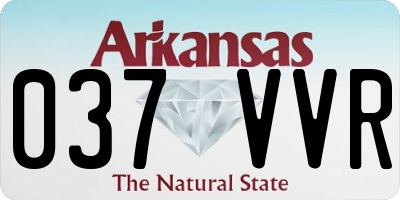 AR license plate 037VVR