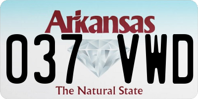 AR license plate 037VWD