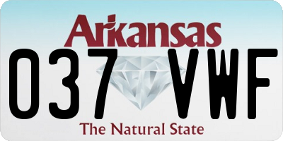 AR license plate 037VWF