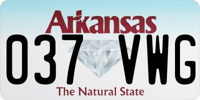 AR license plate 037VWG
