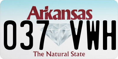 AR license plate 037VWH