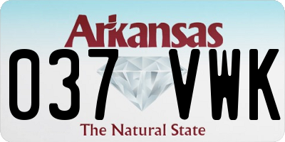 AR license plate 037VWK