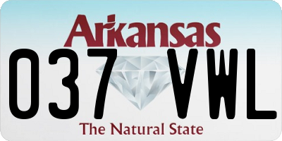 AR license plate 037VWL