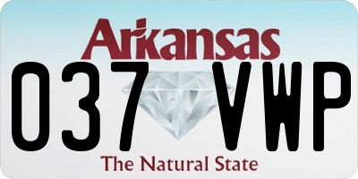 AR license plate 037VWP